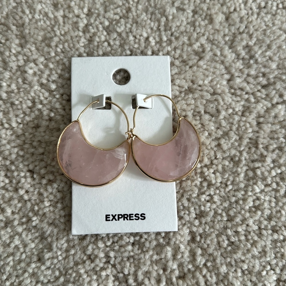 Express Pink Stone Earrings